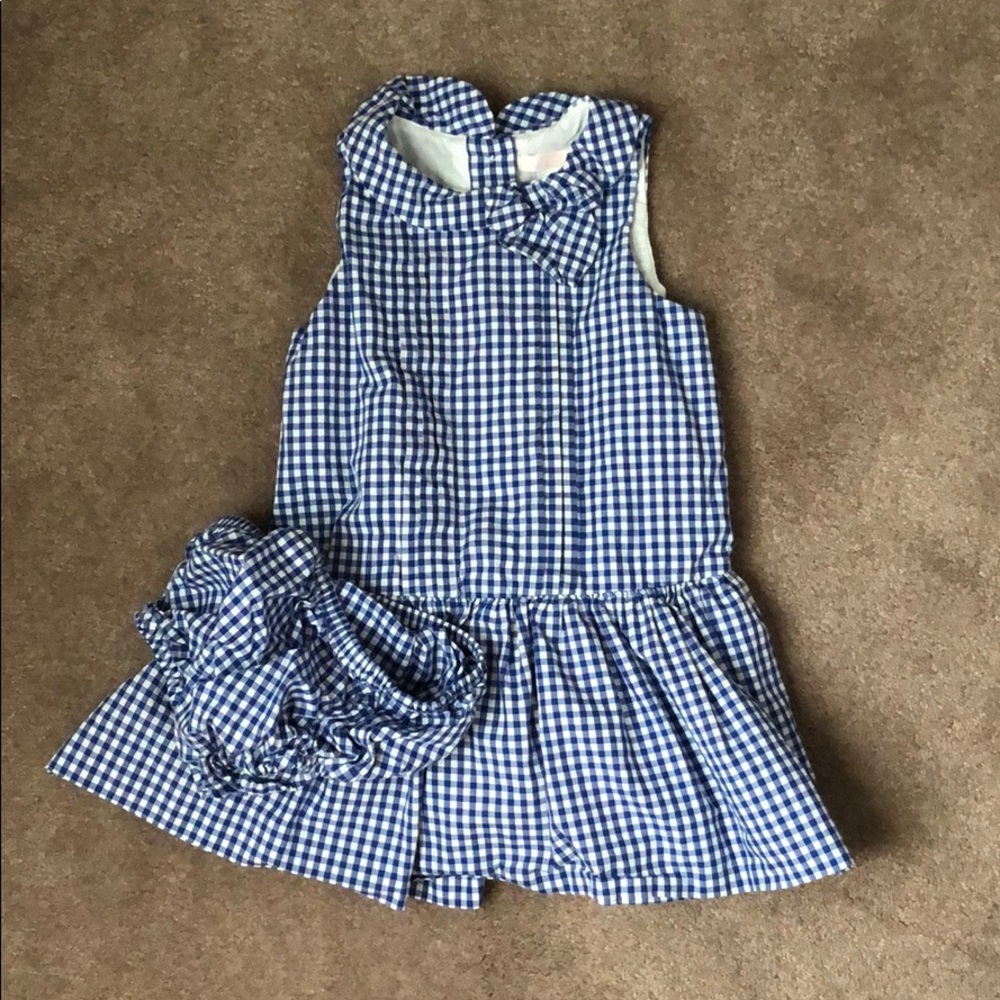 Blue gingham Janie and Jack 12-18 mo